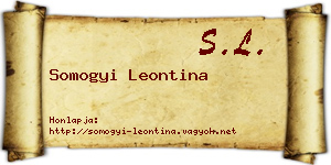 Somogyi Leontina névjegykártya